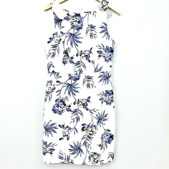 NWTO Ann Taylor Factory White Floral Sheath Dress Size 10 (fits like an 8) - Picture 1 of 9